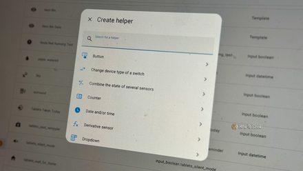 The Create Helper screen in Home Assistant.
