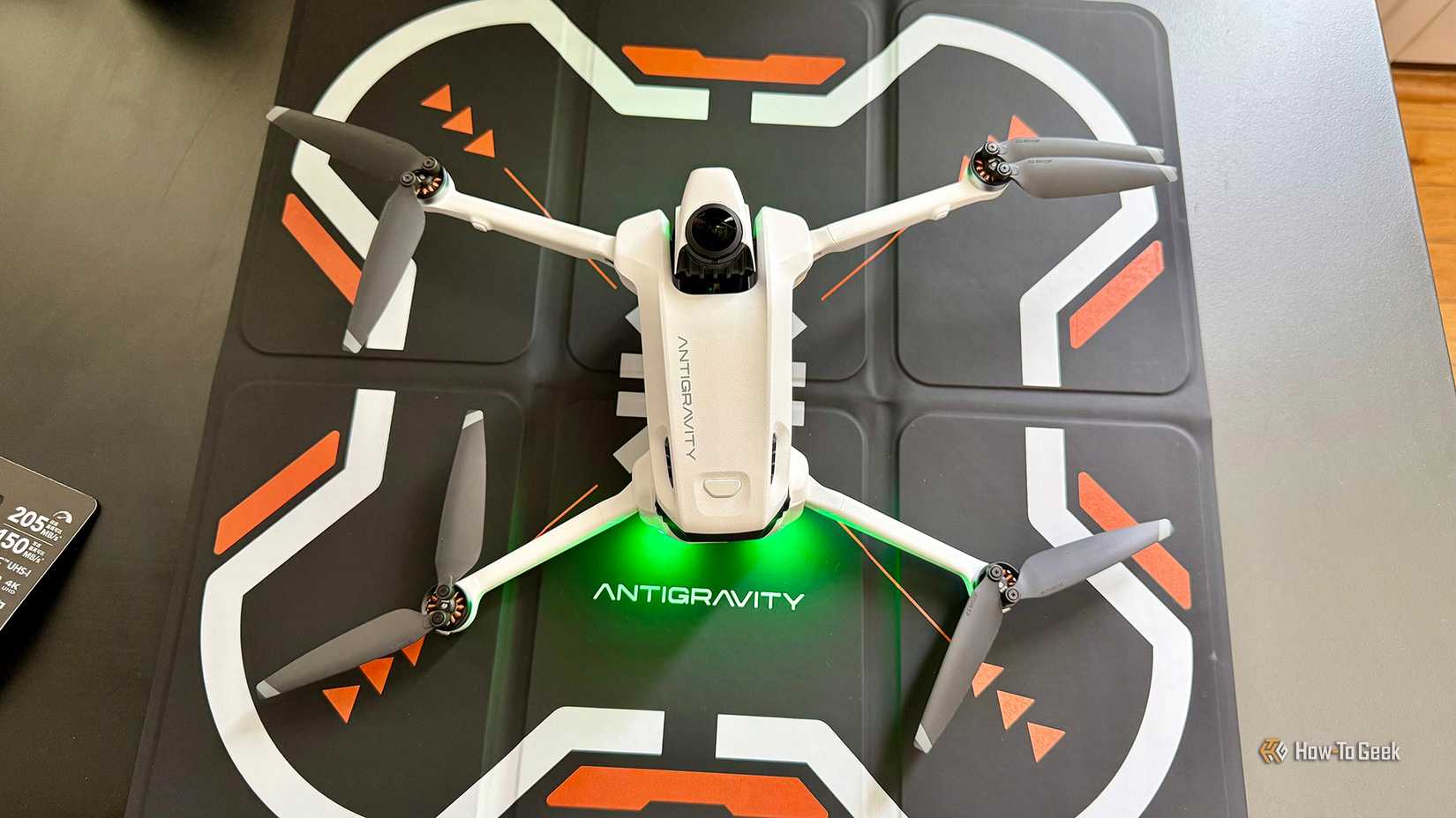 Antigravity A1 Drone on its landing pad.