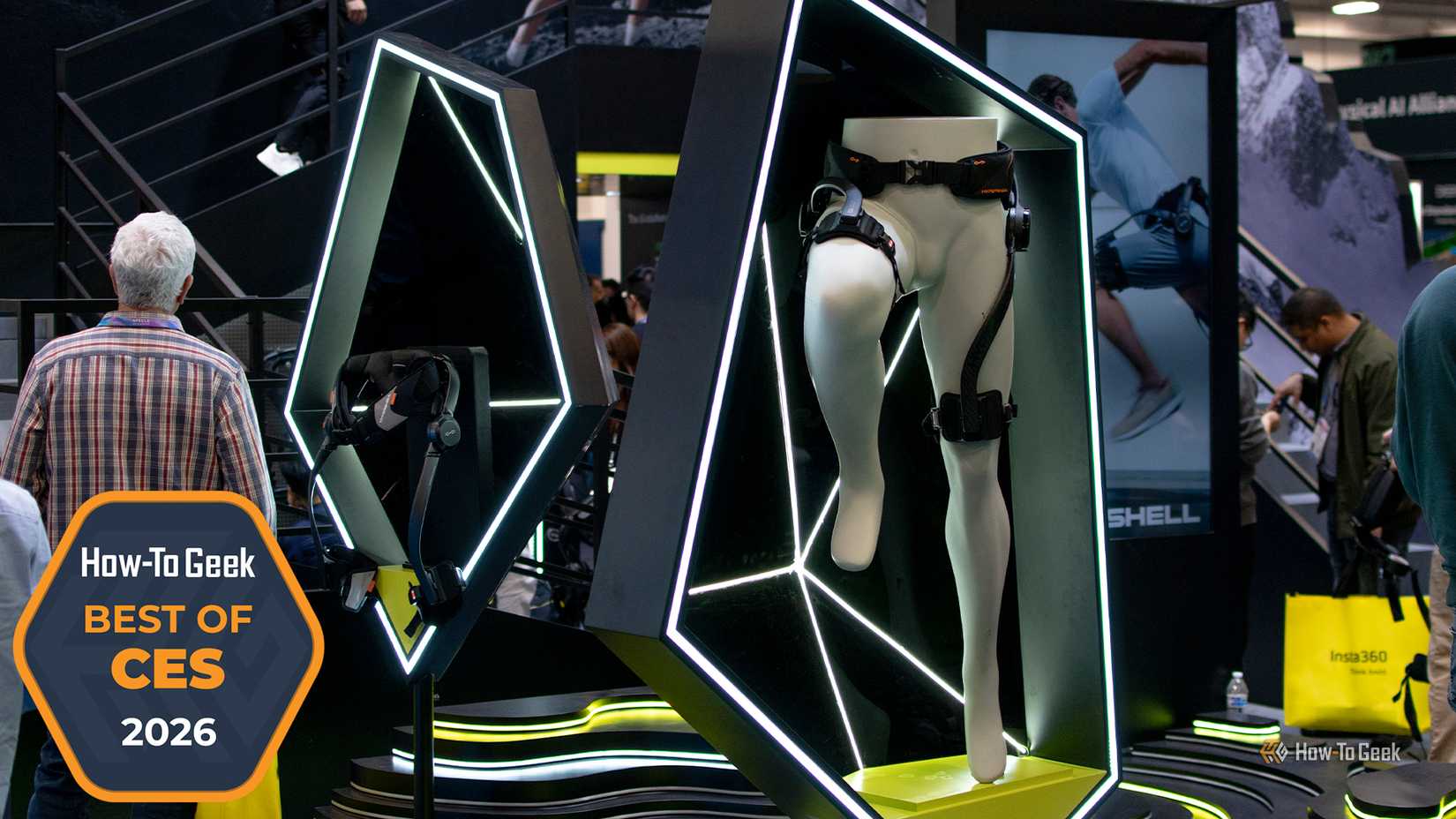 A mannequin wearing the Hypershell X Ultra exoskeleton.