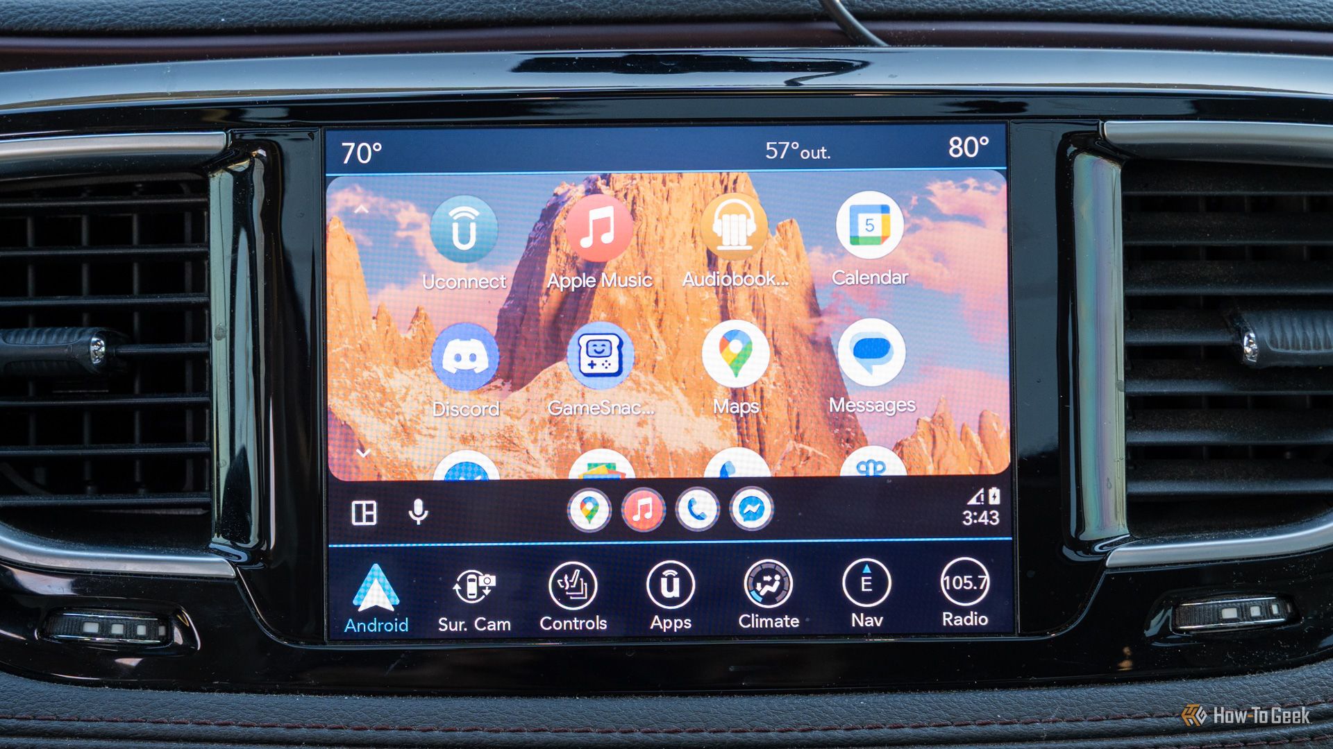 Android Auto app screen showing a list of apps with some trailing off the bottom.