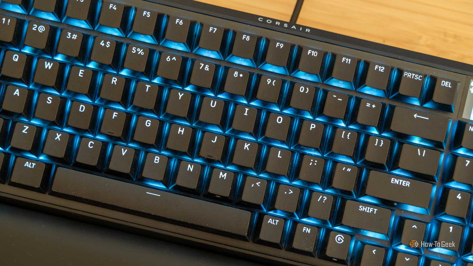 The keys on the Corsair Vanguard Pro 96 keyboard.