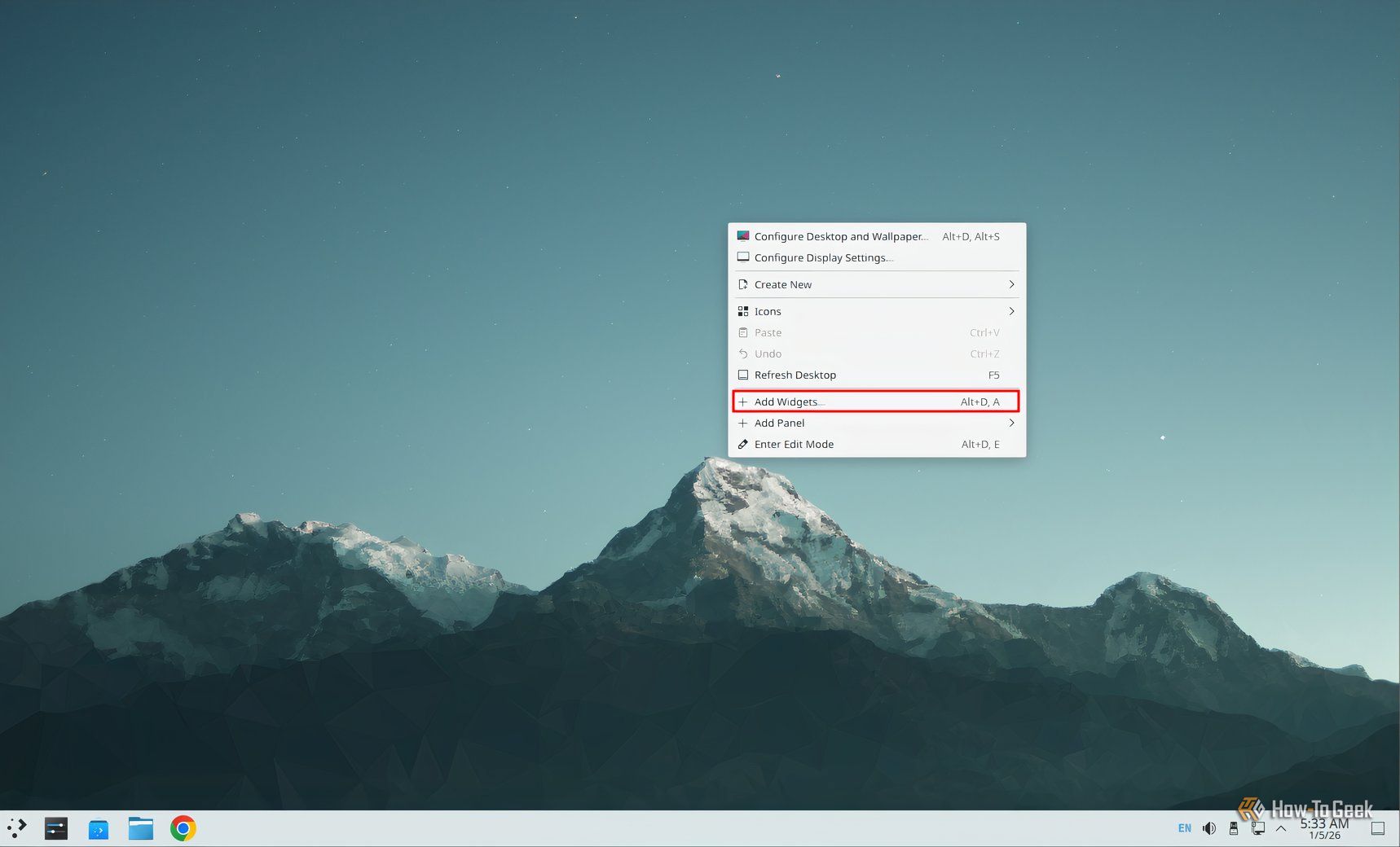 How to add widgets on KDE Plasama