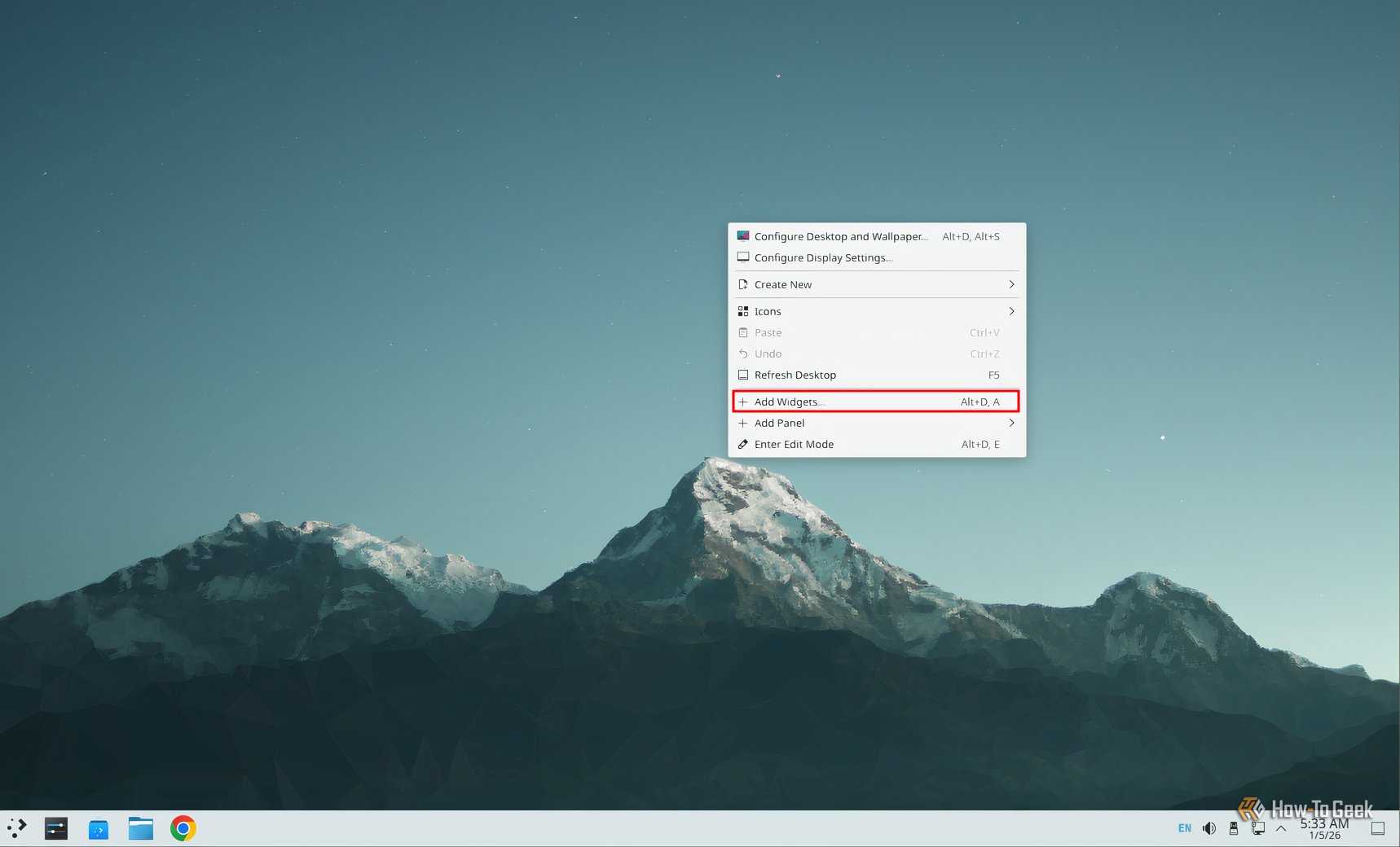 How to add widgets on KDE Plasama