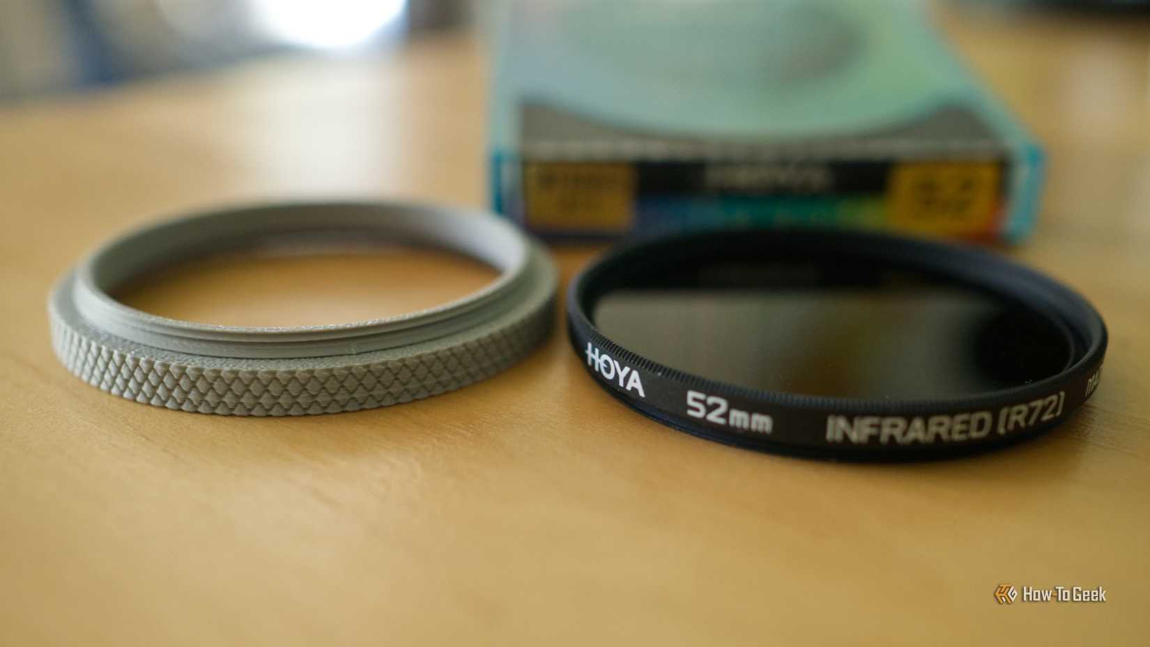 49 to 52mm step up right with a HOYA 52mm infrared 720nm filter.