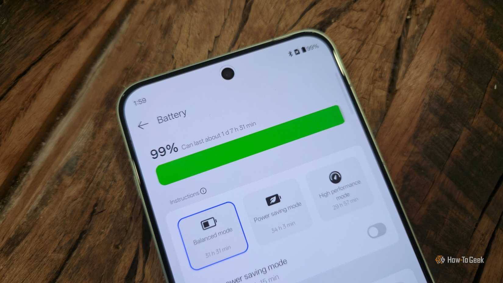 Battery life on the OnePlus 15R.