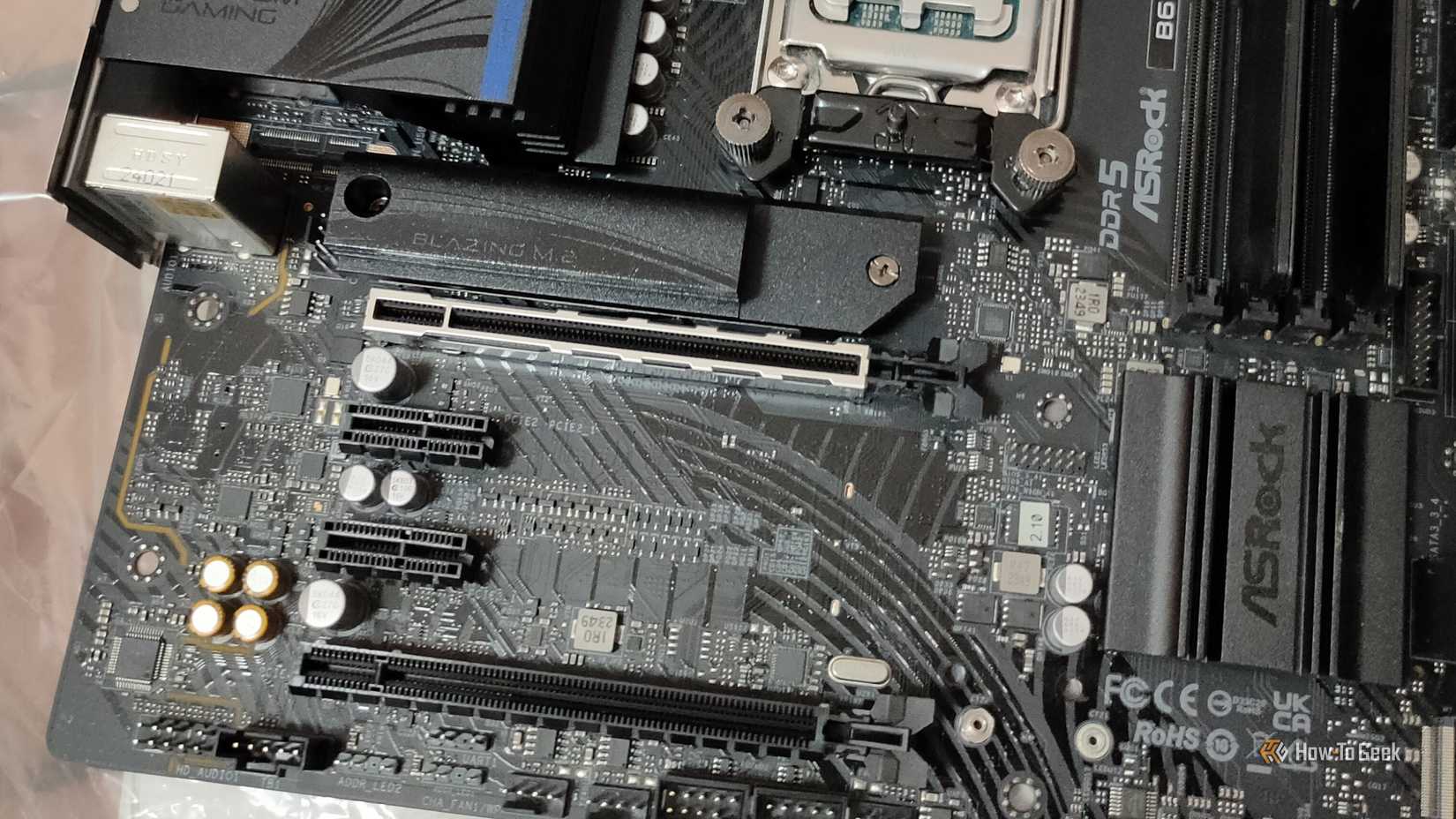 PCIe lanes on a motherboard.