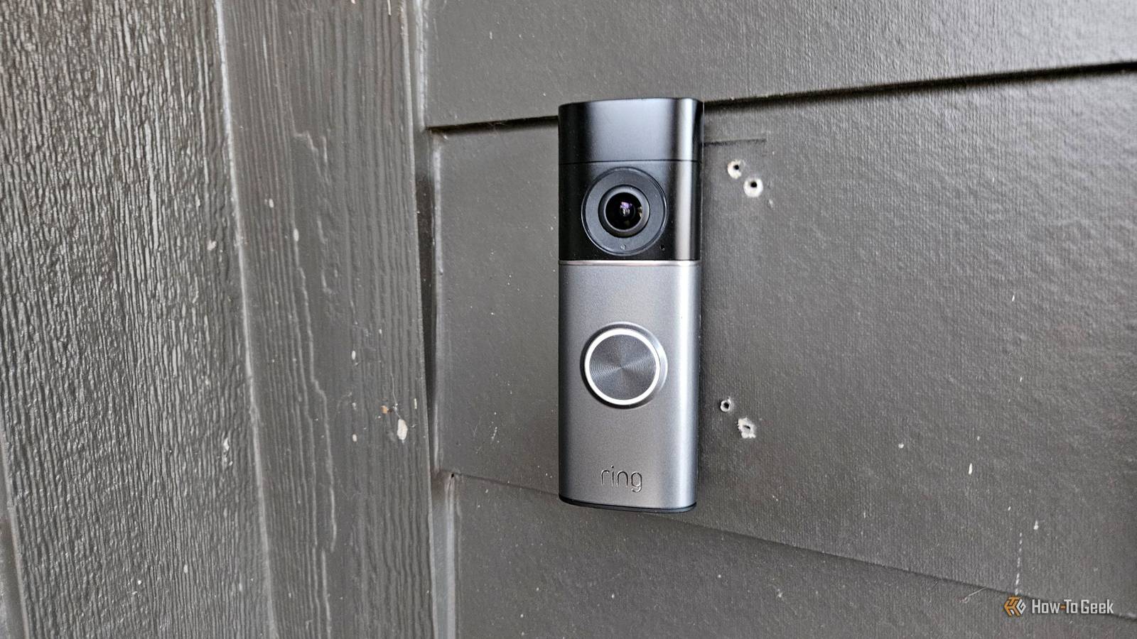 Ring Wired Doorbell Pro mounted on a wall.