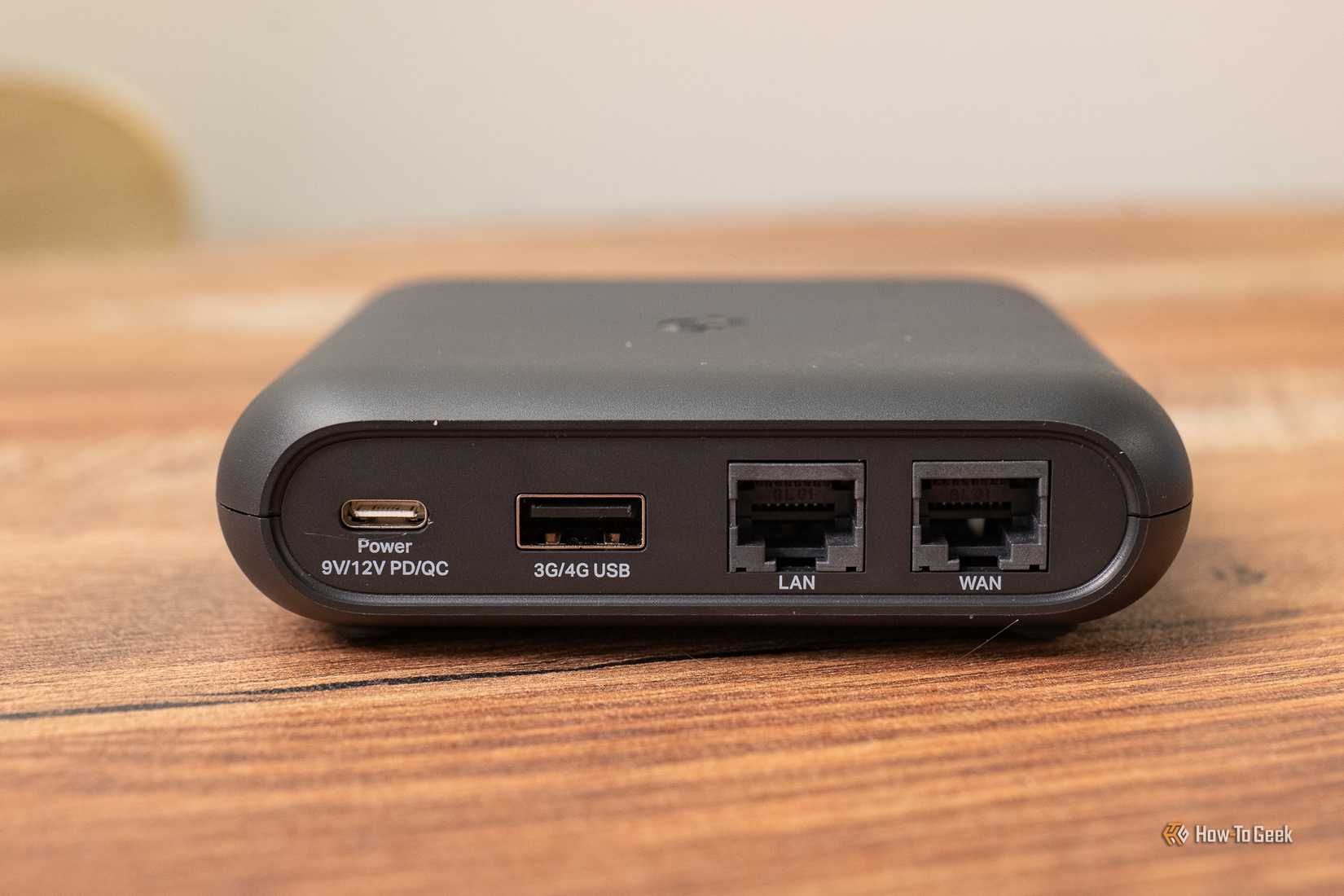 The rear ports on the TP-Link TL-WR1502X Travel Router.