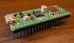 A Raspberry Pi Pico 2 W with the GPIO header.
