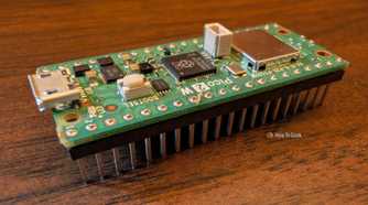A Raspberry Pi Pico 2 W with the GPIO header.