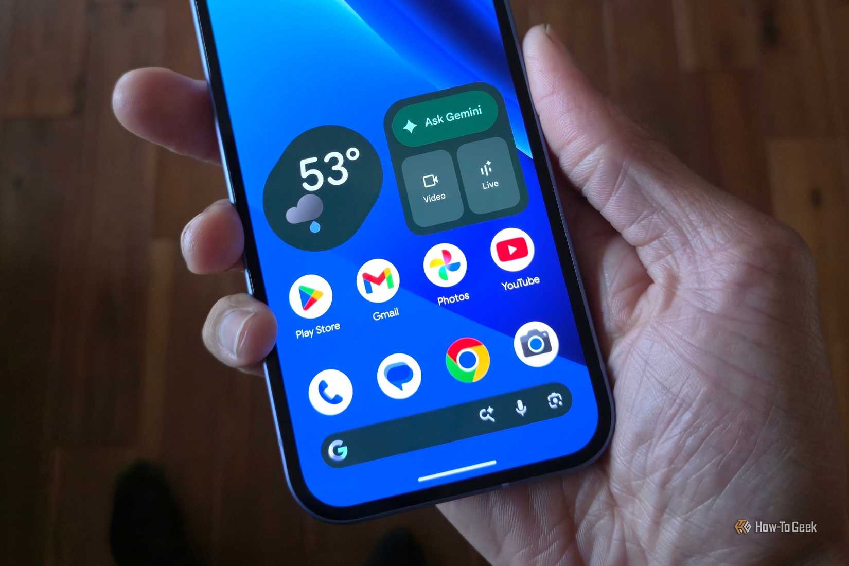 App icons on the Google Pixel 10a.