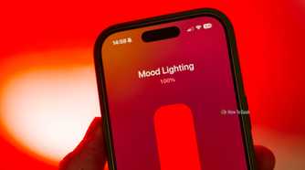 Apple Home control for a mood lighting group created in Home Assistant.
