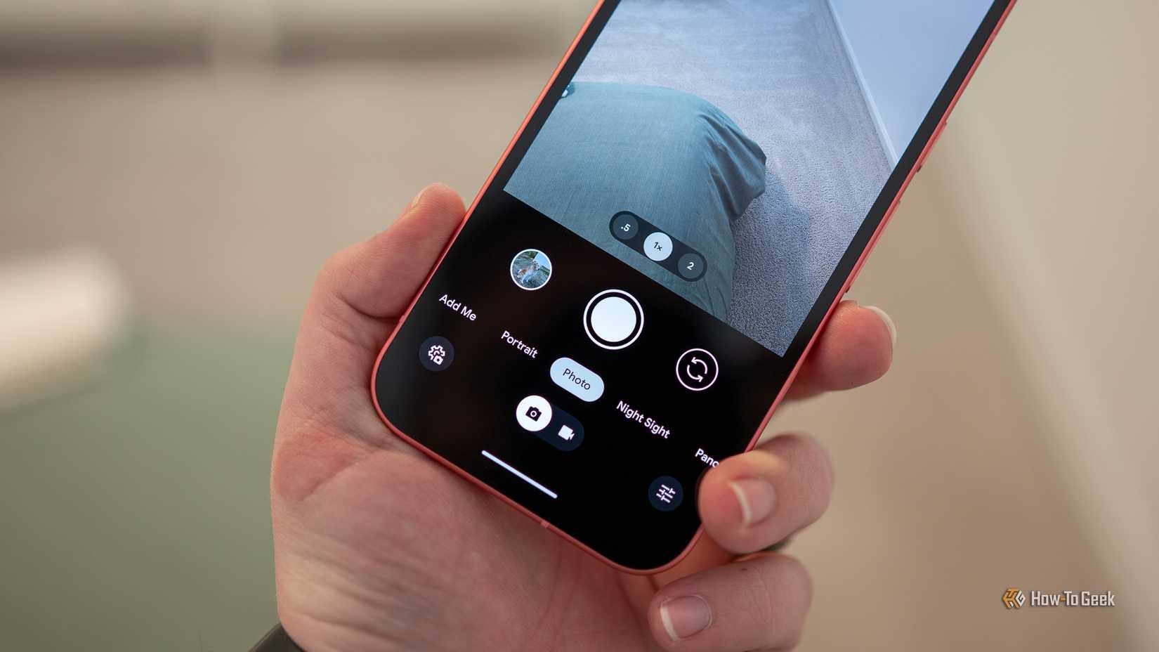 Camera controls on the Google Pixel 9a.