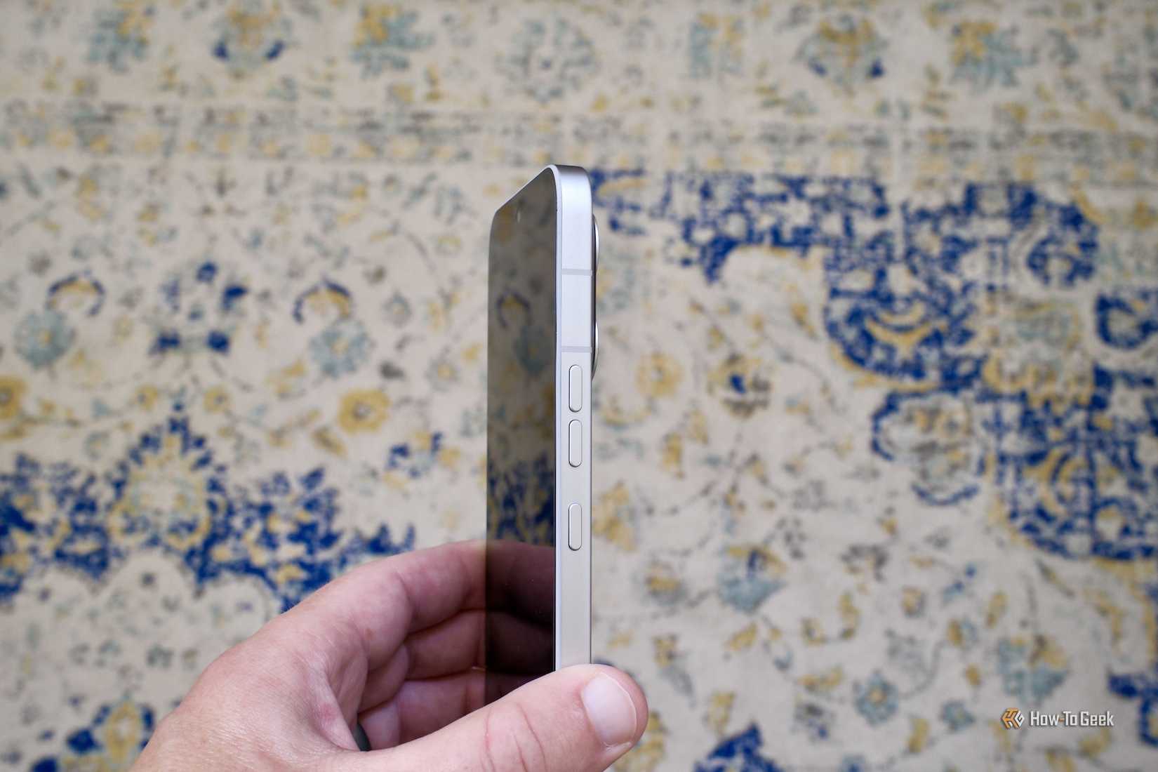 Nothing Phone 4a Pro side view of buttons.