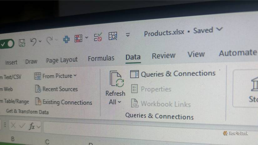 Excelのデータタブにある「クエリと接続」ペイン