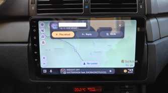 A message on an Android Auto screen.