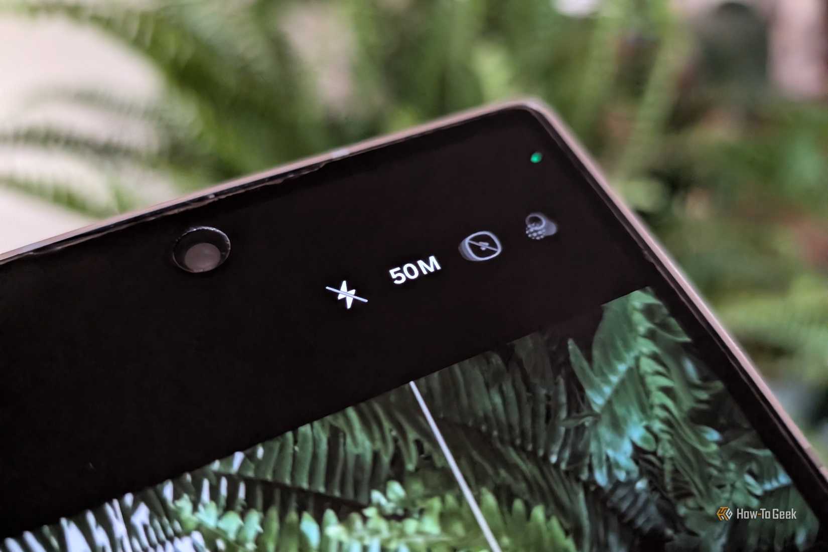 Photo resolution toggle in the camera app of a Samsung Galaxy Z Fold 6.