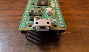 Pico 2 W with the USB port visible.