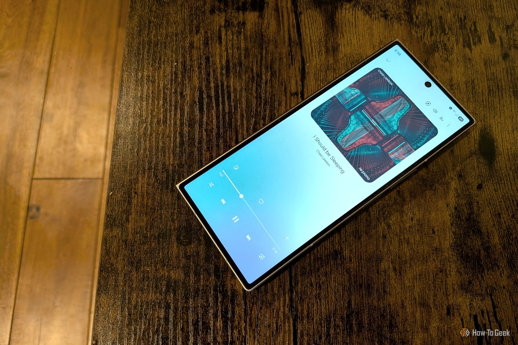 Samsung Music on a Samsung Galaxy Z Fold 6.
