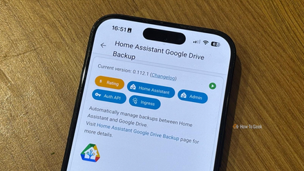The Home Assistant Google Drive Backup app open on an iPhone.