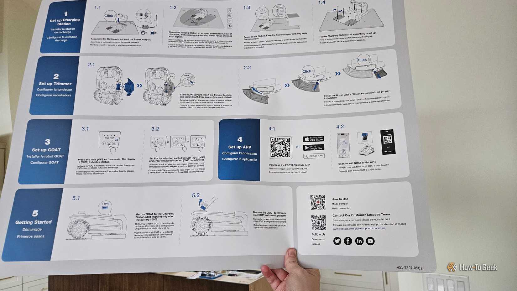 Ecovacs Goat A3000 LiDAR Pro Instructions