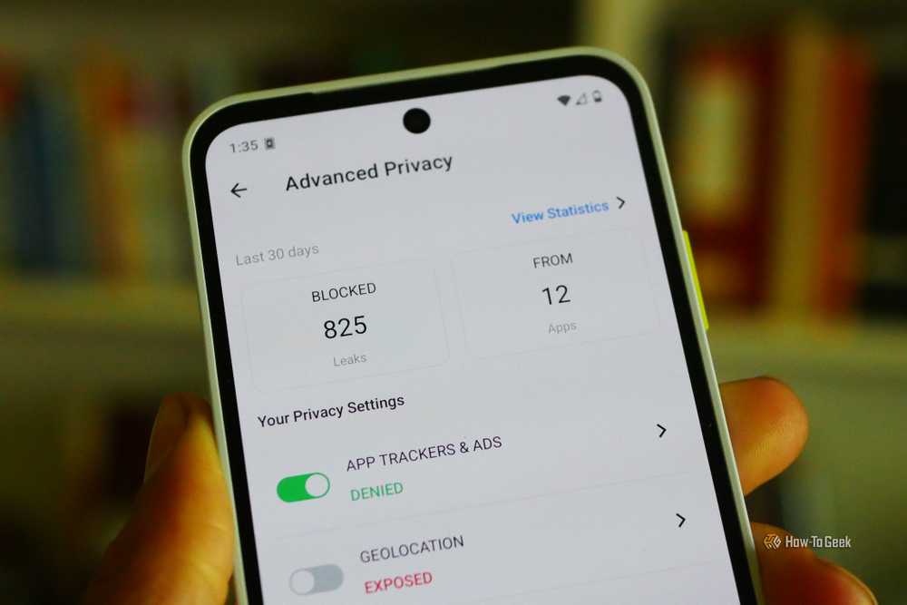Advanced privacy settings in /e/OS give users control over tracking