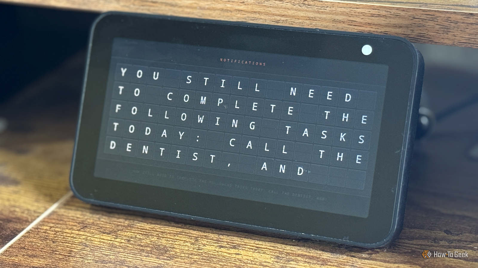 Echo Show 5に表示される未完了タスクのリマインダー