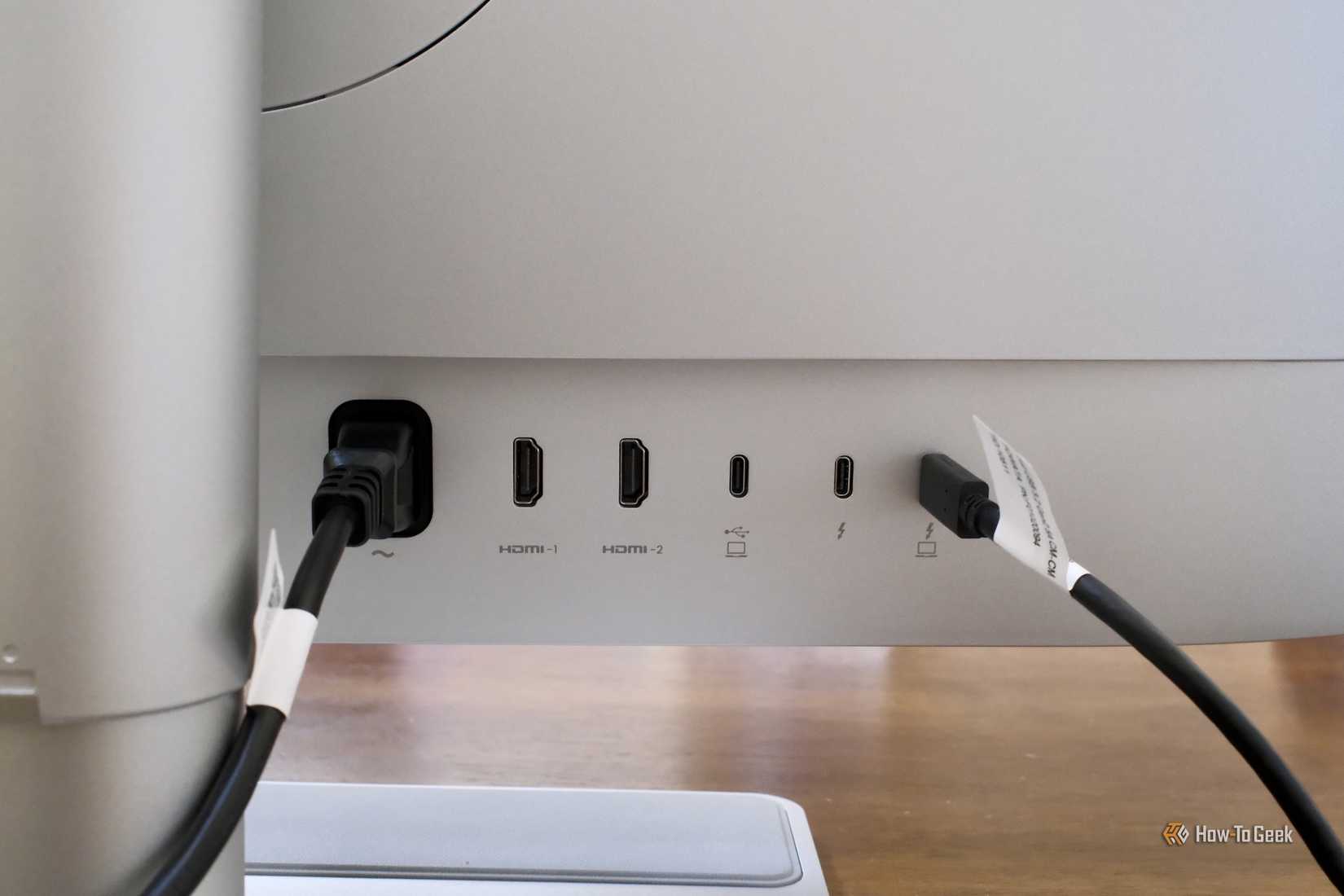 Back of the BenQ MA270S showing ports