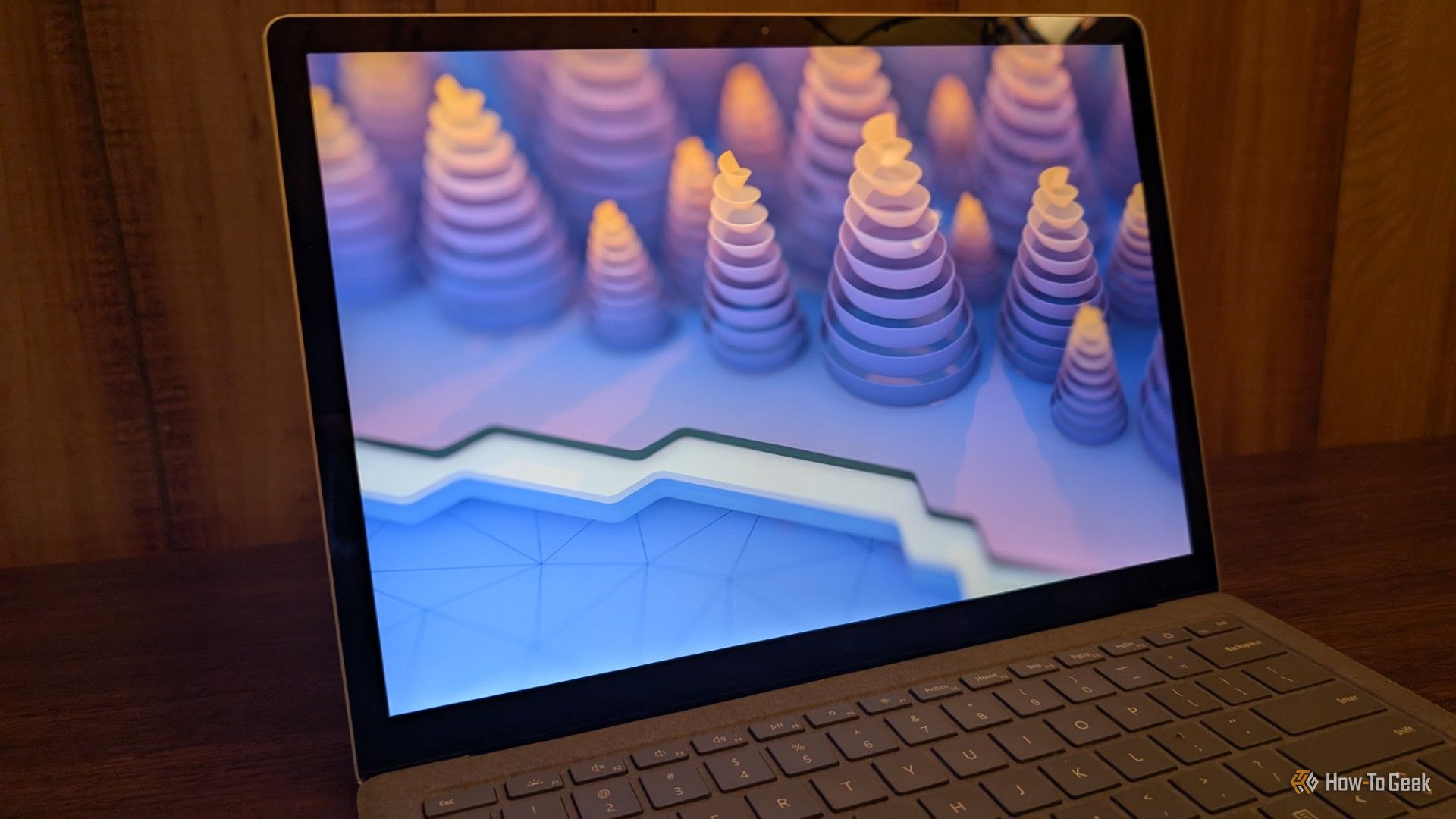 CachyOS open on a Surface Laptop. 