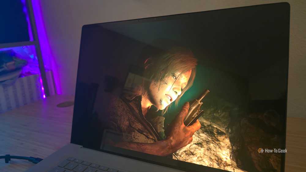 Shadow of the Tomb Raider running on the Zenbook A16