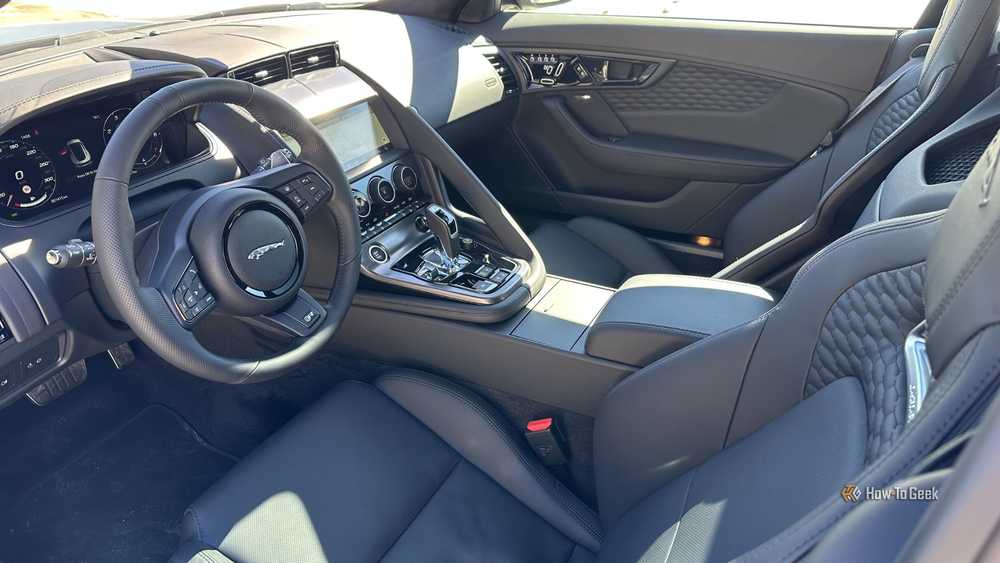 The 5.0L supercharged V8 delivers 575 hp in R75 specification