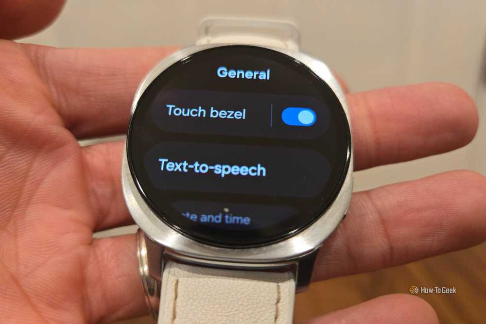 The touch bezel toggle in Galaxy Watch settings