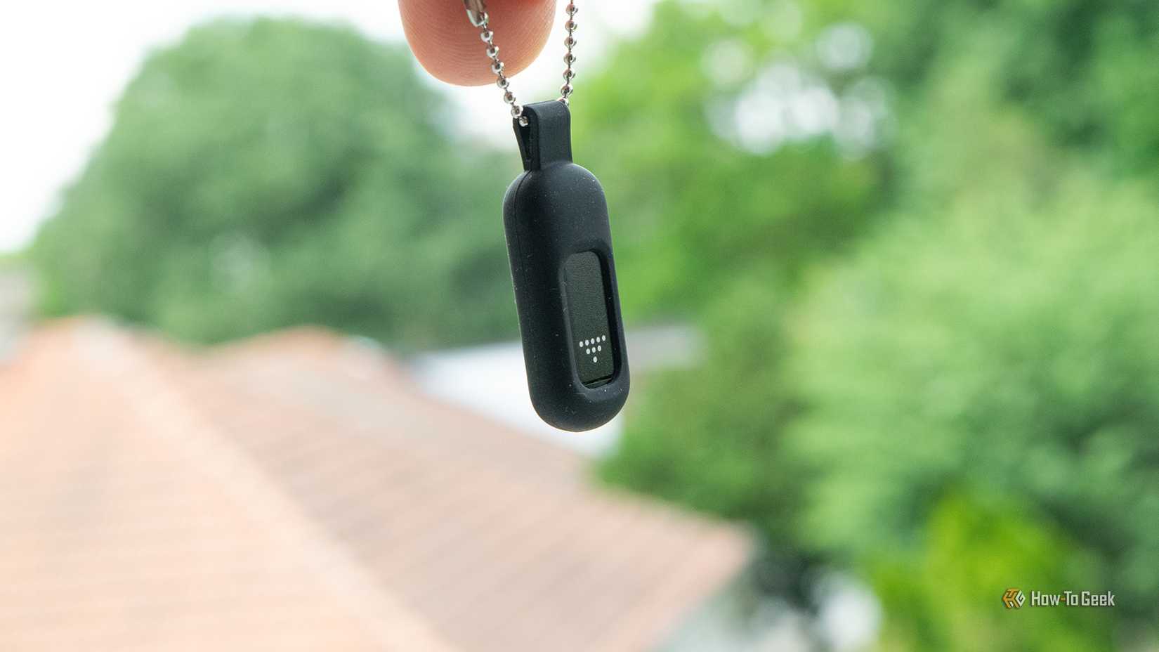 An IR Blaster Adapter hanging for a beaded chain.