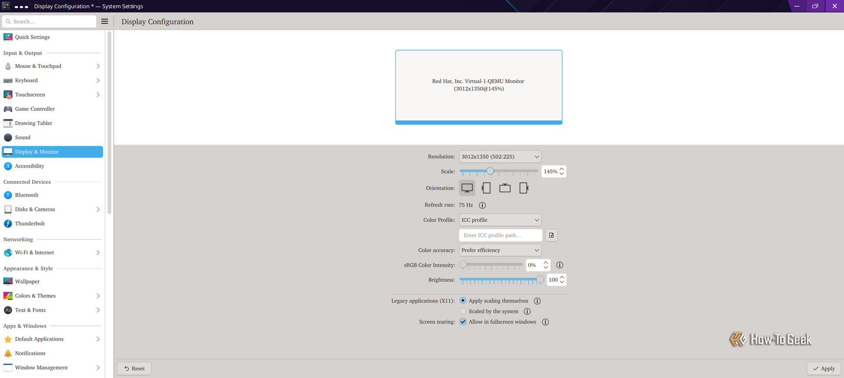 screenshot kde scaling otions and x11 scaling setting