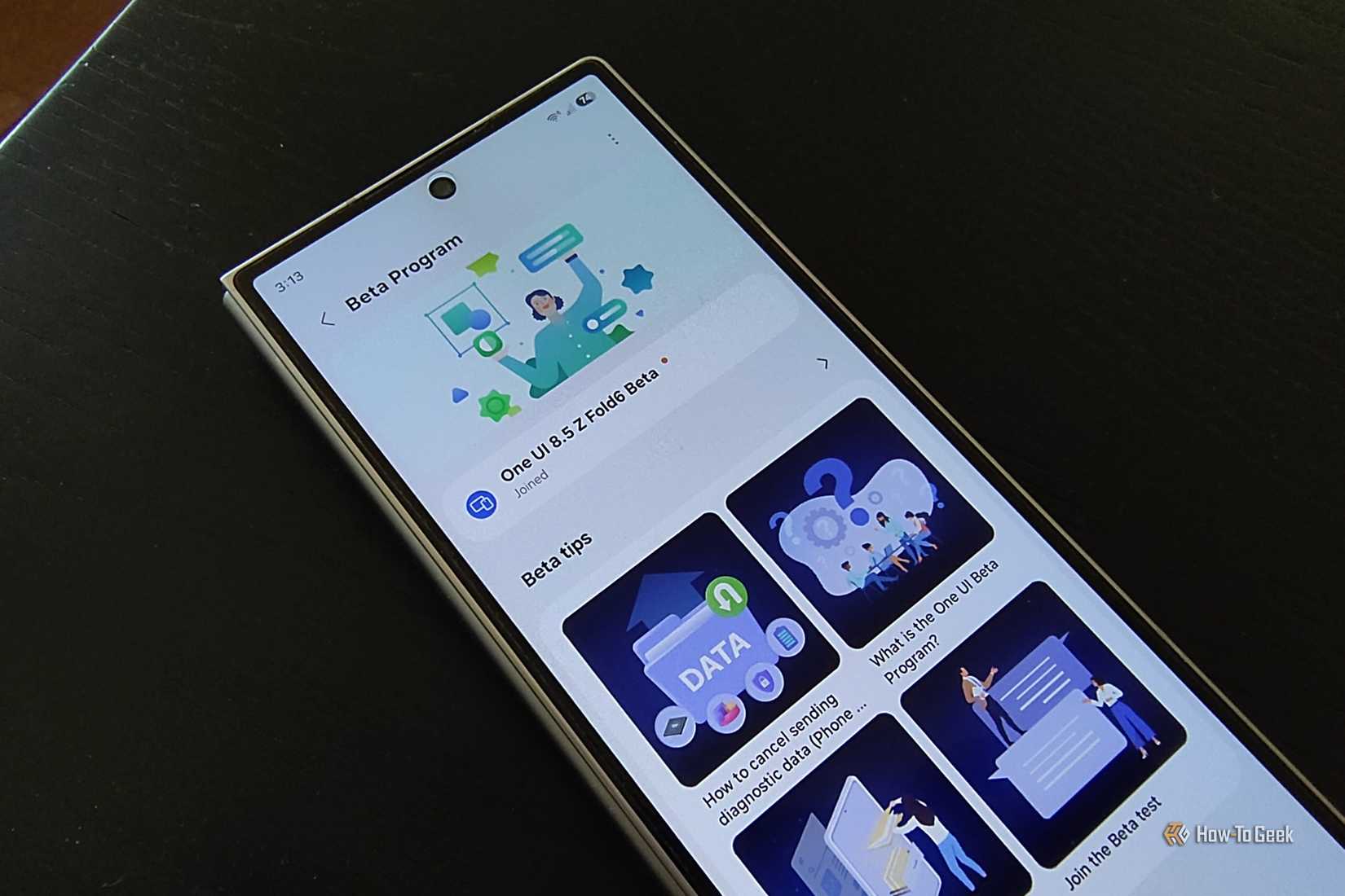 Beta program in the Samsung Members app.