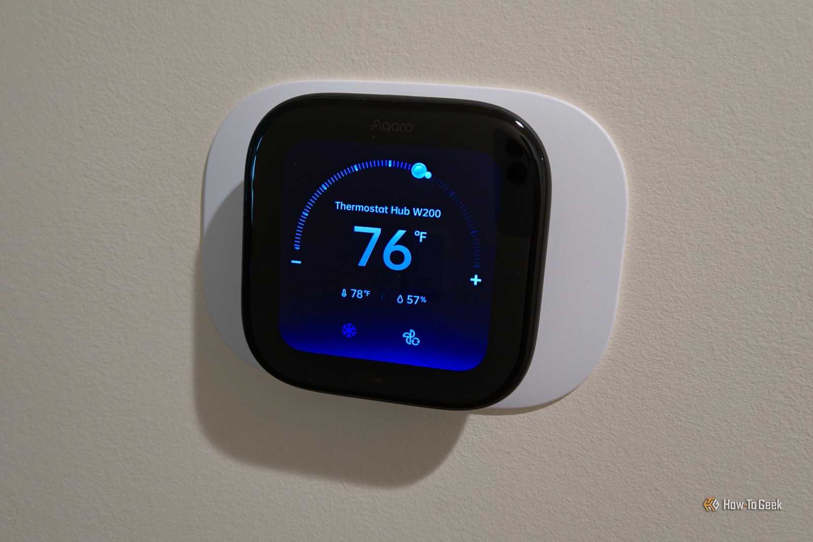 Temperature on an Aqara thermostat hub W200