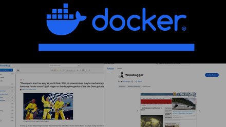The Blue Docker logo superimposed over two instances of Docker containers.
