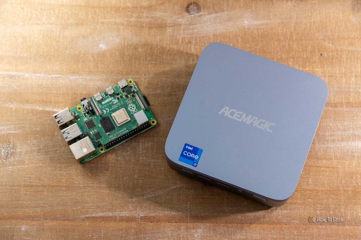 Как Google Pixel может заменить Raspberry Pi в качестве портативного Linux-ПК Сравнение размеров мини-ПК ACEMAGIC M5 и Raspberry Pi 4B