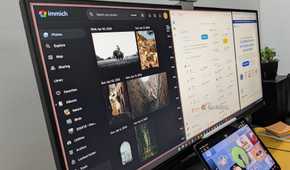 Immich, Home Assistant, and Bitwarden on side by side in a Windows PC.