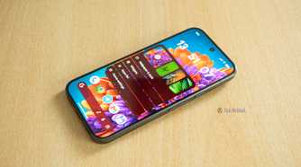 A Google Pixel 10 Pro lying on a table.