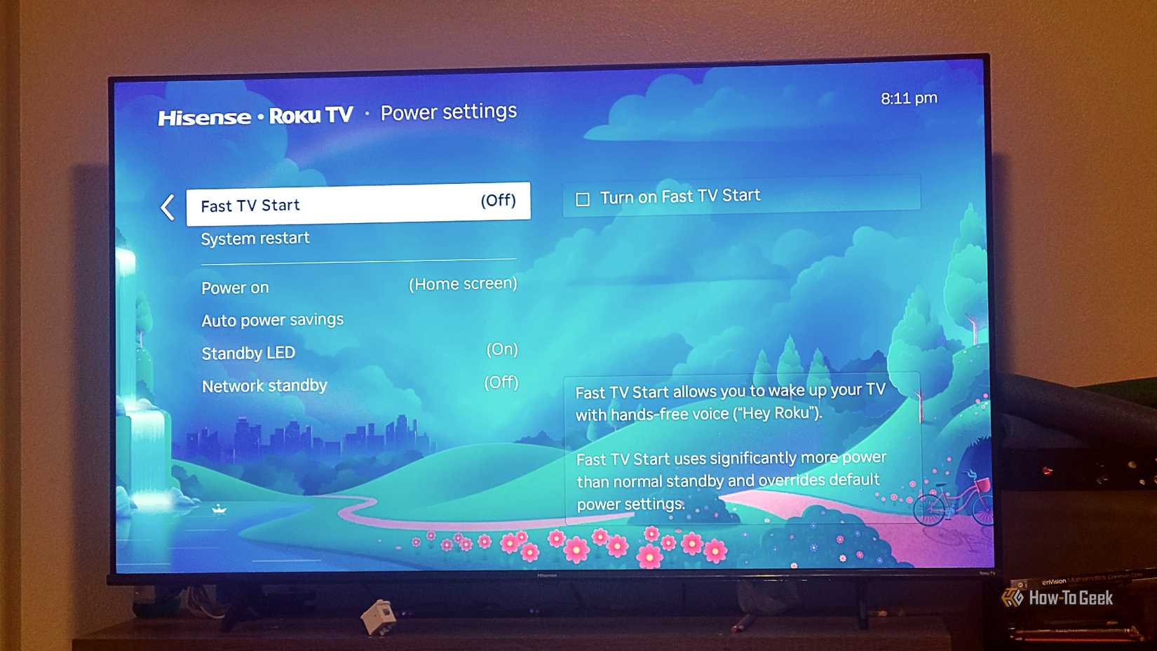 Roku showing fast TV start as off