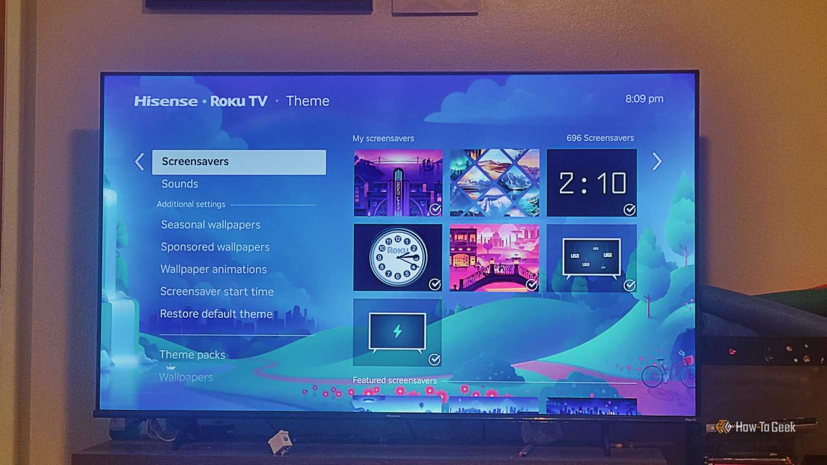Screensavers on a Roku TV