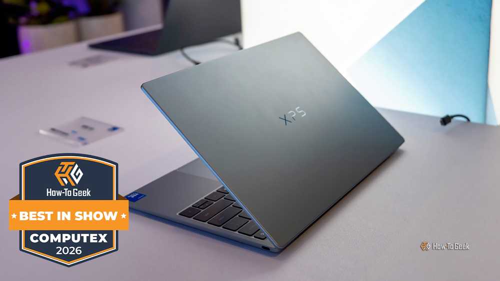 The Dell XPS 13 on display at Computex 2026