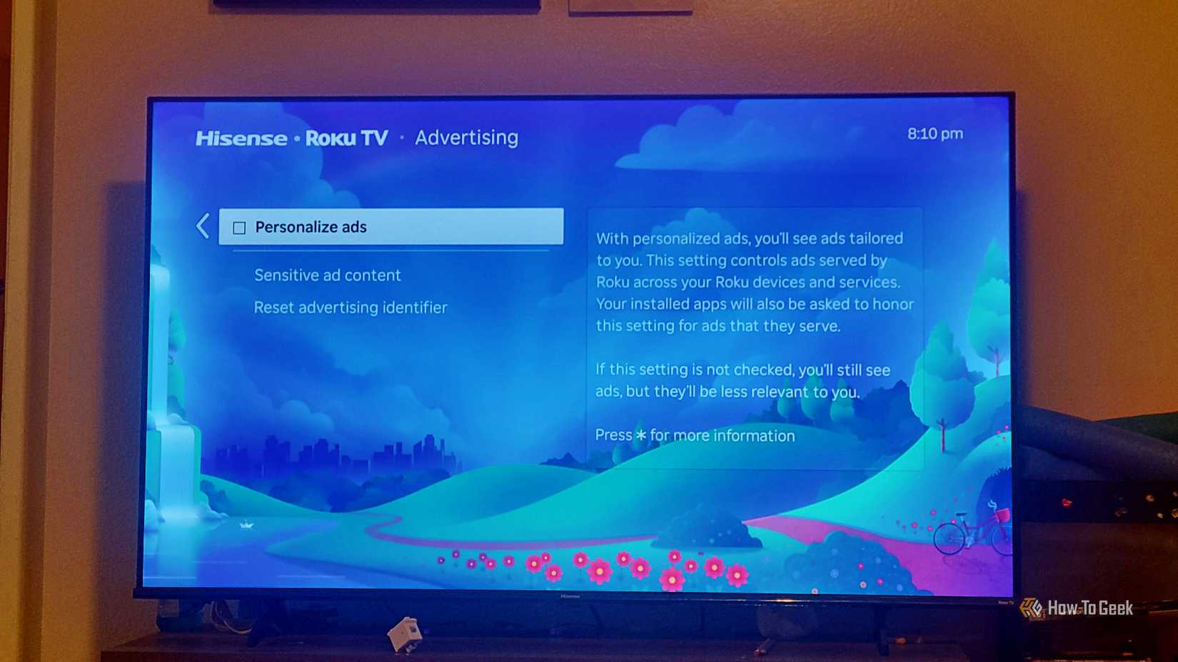 Turning off personalized ads on Roku