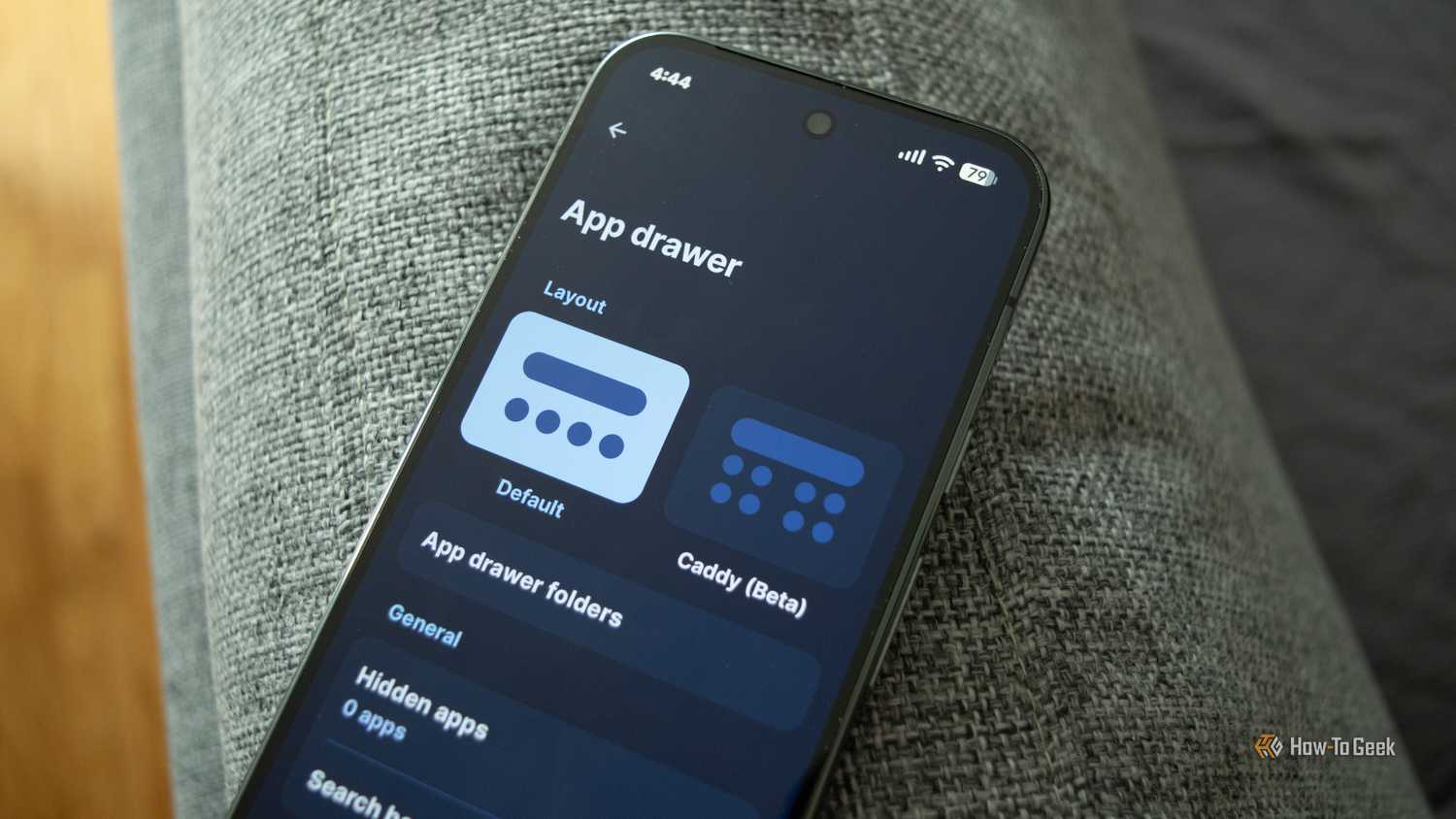 A Pixel 10 Pro running the Lawnchair Launcher.