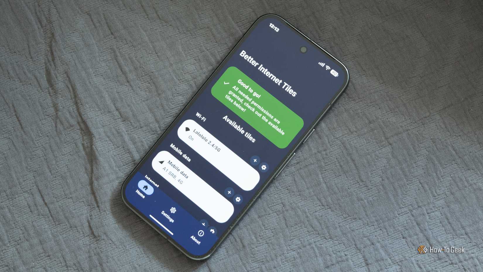 The Better Internet Tiles app opened on a Pixel 10 Pro. 