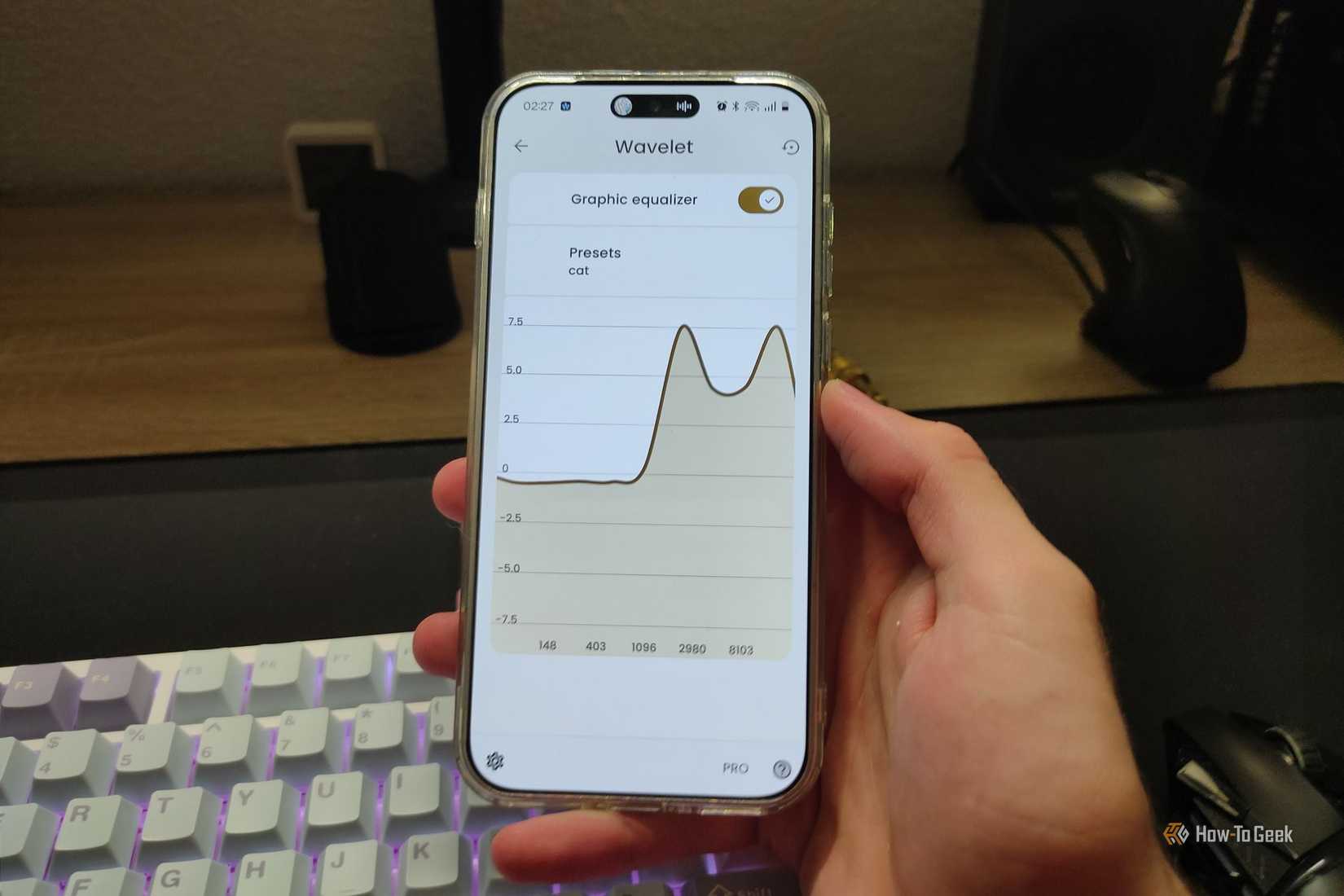 The Wavelet app on an Android phone.