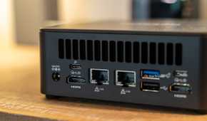 GEEKOM IT13 Max mini PC USB-C PD input port close-up.