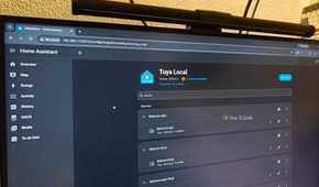 Tuya Local running in Home Assistant being displayed on a monitor.