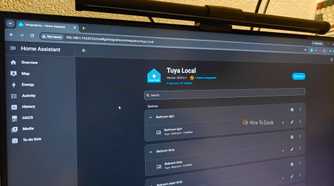 Tuya Local running in Home Assistant being displayed on a monitor.
